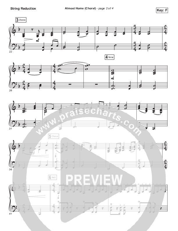 Almost Home (Choral Anthem SATB) String Pack (Matt Boswell / Matt Papa / Arr. Luke Gambill)