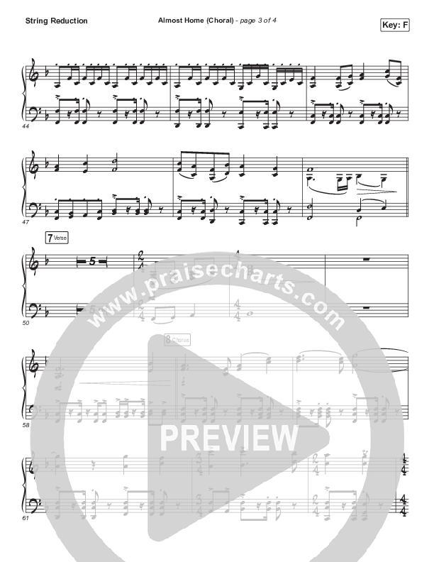 Almost Home (Choral Anthem SATB) String Pack (Matt Boswell / Matt Papa / Arr. Luke Gambill)
