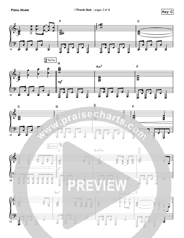 I Thank God (Choral Anthem SATB) Piano Sheet (Maverick City Music / Dante Bowe / Aaron Moses / Maryanne J. George / Chuck Butler / Arr. Luke Gambill)