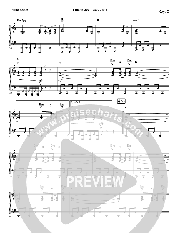 I Thank God (Choral Anthem SATB) Piano Sheet (Maverick City Music / Dante Bowe / Aaron Moses / Maryanne J. George / Chuck Butler / Arr. Luke Gambill)