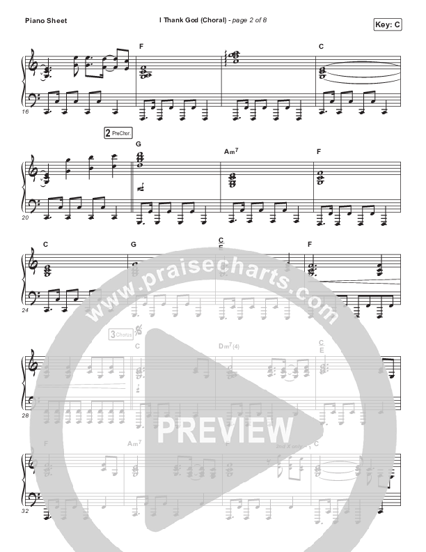 I Thank God (Choral Anthem SATB) Piano Sheet (Maverick City Music / Dante Bowe / Aaron Moses / Maryanne J. George / Chuck Butler / Arr. Luke Gambill)