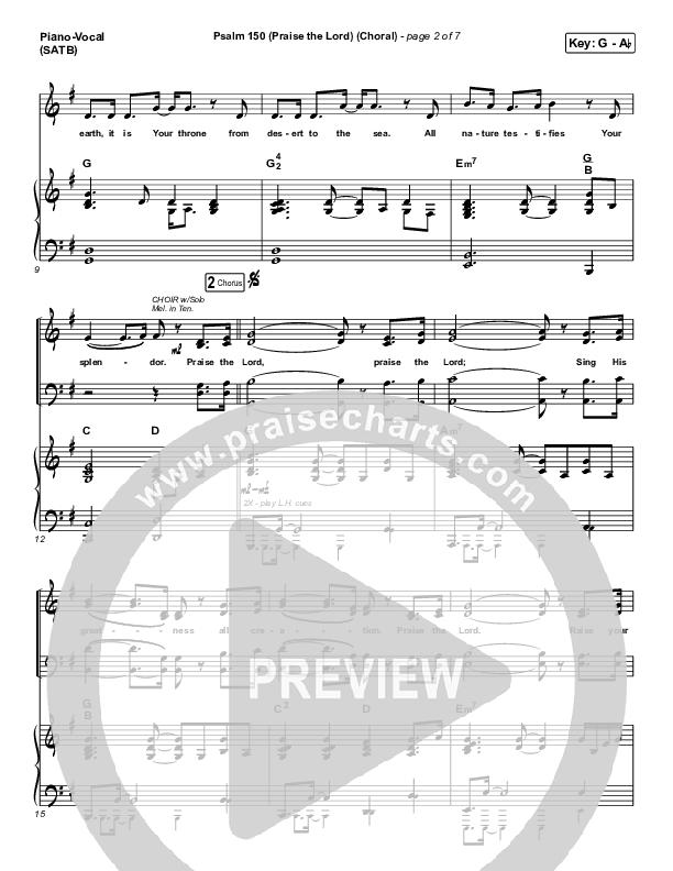Psalm 150 (Praise The Lord) (Choral Anthem SATB) Piano/Vocal Pack (Matt Boswell / Matt Papa / Keith & Kristyn Getty / Arr. Luke Gambill)