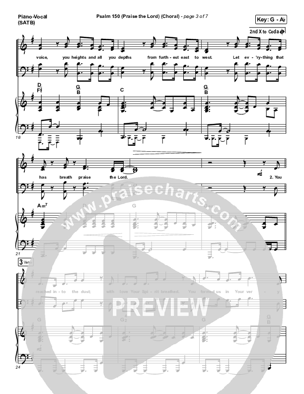 Psalm 150 (Praise The Lord) (Choral Anthem SATB) Piano/Vocal Pack (Matt Boswell / Matt Papa / Keith & Kristyn Getty / Arr. Luke Gambill)
