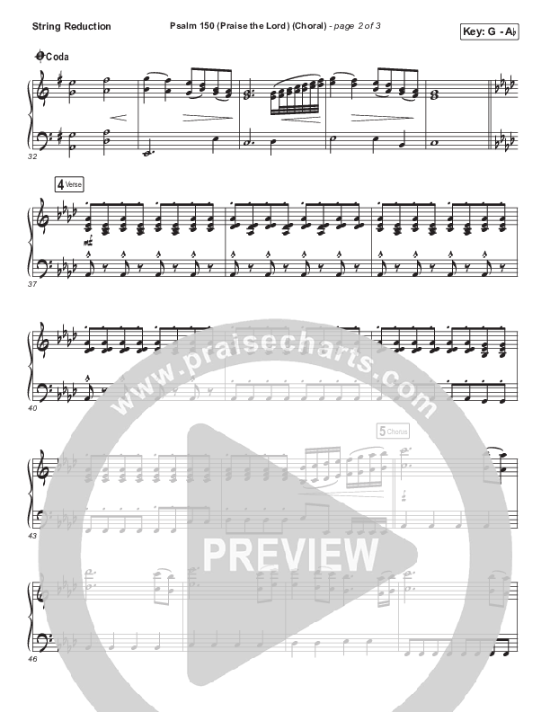 Psalm 150 (Praise The Lord) (Choral Anthem SATB) String Pack (Matt Boswell / Matt Papa / Keith & Kristyn Getty / Arr. Luke Gambill)