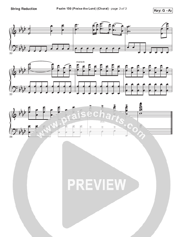 Psalm 150 (Praise The Lord) (Choral Anthem SATB) String Pack (Matt Boswell / Matt Papa / Keith & Kristyn Getty / Arr. Luke Gambill)