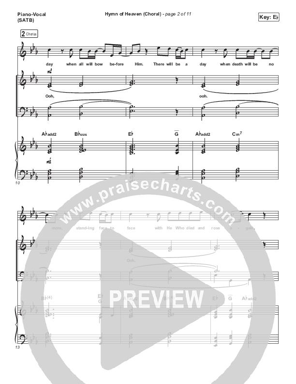 Hymn Of Heaven (Choral Anthem SATB) Piano/Vocal Pack (Phil Wickham / Arr. Luke Gambill)