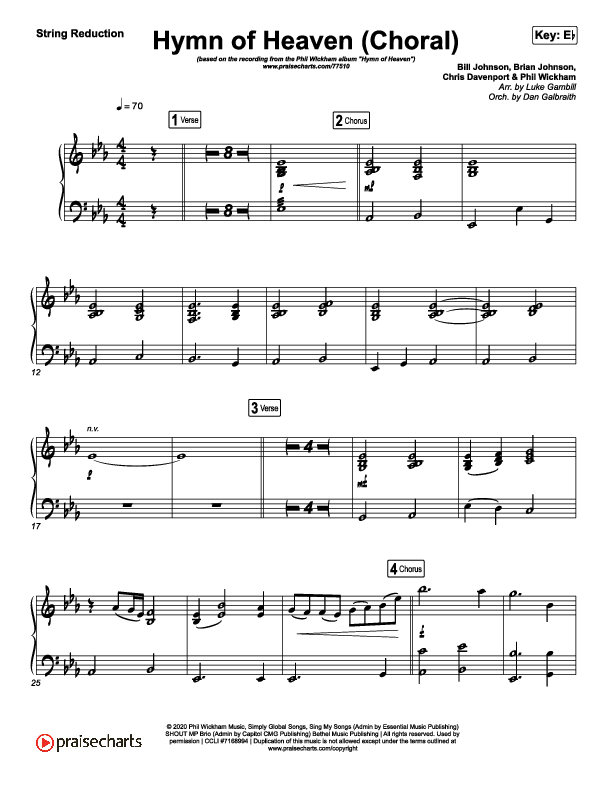Hymn Of Heaven (Choral Anthem SATB) Synth Strings (Phil Wickham / Arr. Luke Gambill)