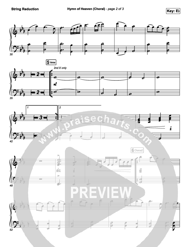 Hymn Of Heaven (Choral Anthem SATB) String Pack (Phil Wickham / Arr. Luke Gambill)