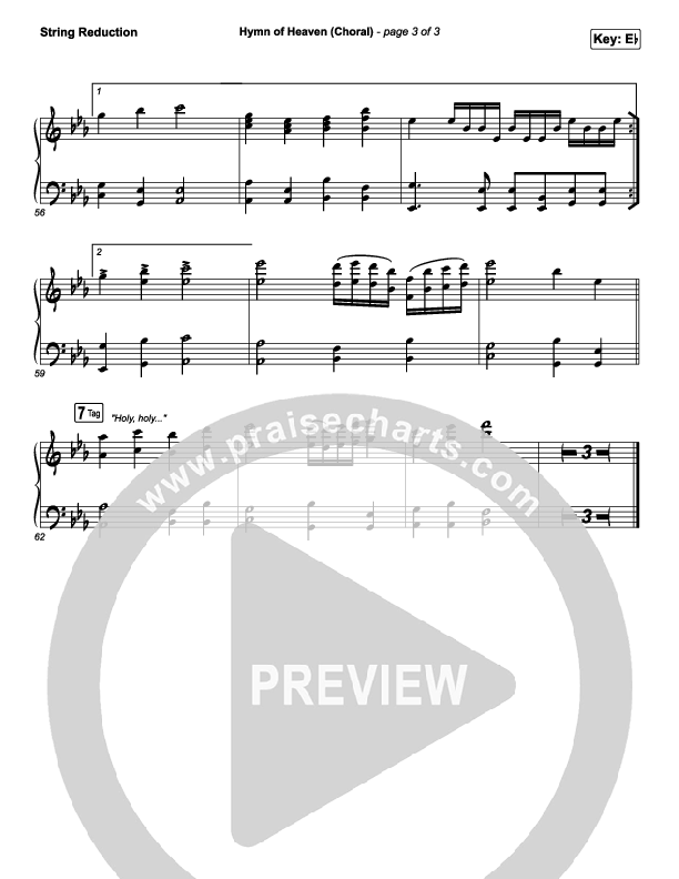 Hymn Of Heaven (Choral Anthem SATB) String Pack (Phil Wickham / Arr. Luke Gambill)