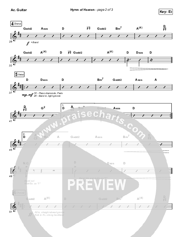 Hymn Of Heaven (Choral Anthem SATB) Acoustic Guitar (Phil Wickham / Arr. Luke Gambill)