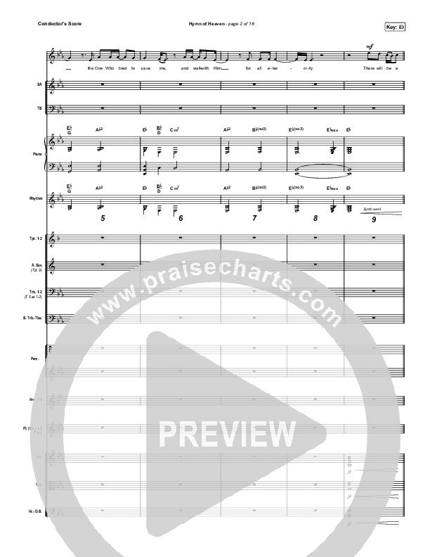 Hymn Of Heaven (Choral Anthem SATB) Orchestration (Phil Wickham / Arr. Luke Gambill)