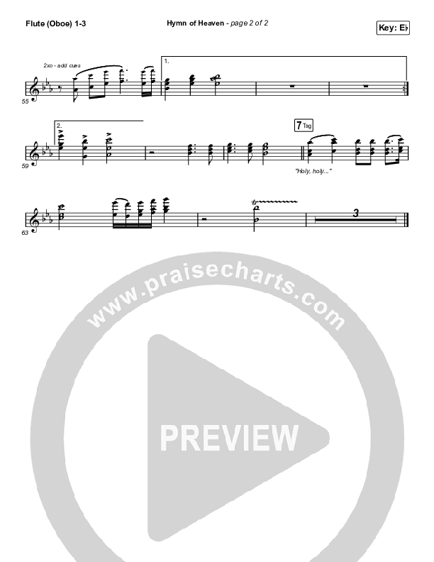 Hymn Of Heaven (Choral Anthem SATB) Flute/Oboe 1/2/3 (Phil Wickham / Arr. Luke Gambill)