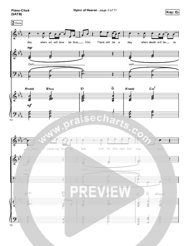 Hymn Of Heaven (Choral Anthem SATB) Piano/Choir (SATB) (Phil Wickham / Arr. Luke Gambill)