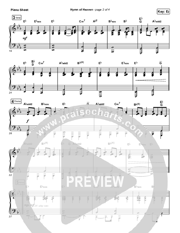 Hymn Of Heaven (Choral Anthem SATB) Piano Sheet (Phil Wickham / Arr. Luke Gambill)