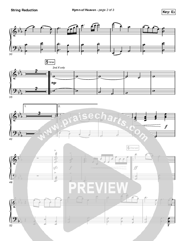 Hymn Of Heaven (Choral Anthem SATB) String Reduction (Phil Wickham / Arr. Luke Gambill)