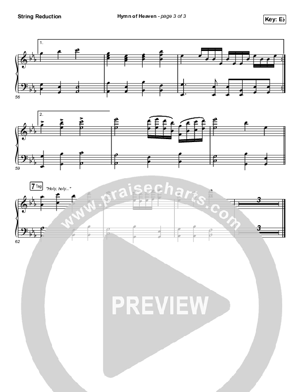 Hymn Of Heaven (Choral Anthem SATB) String Reduction (Phil Wickham / Arr. Luke Gambill)
