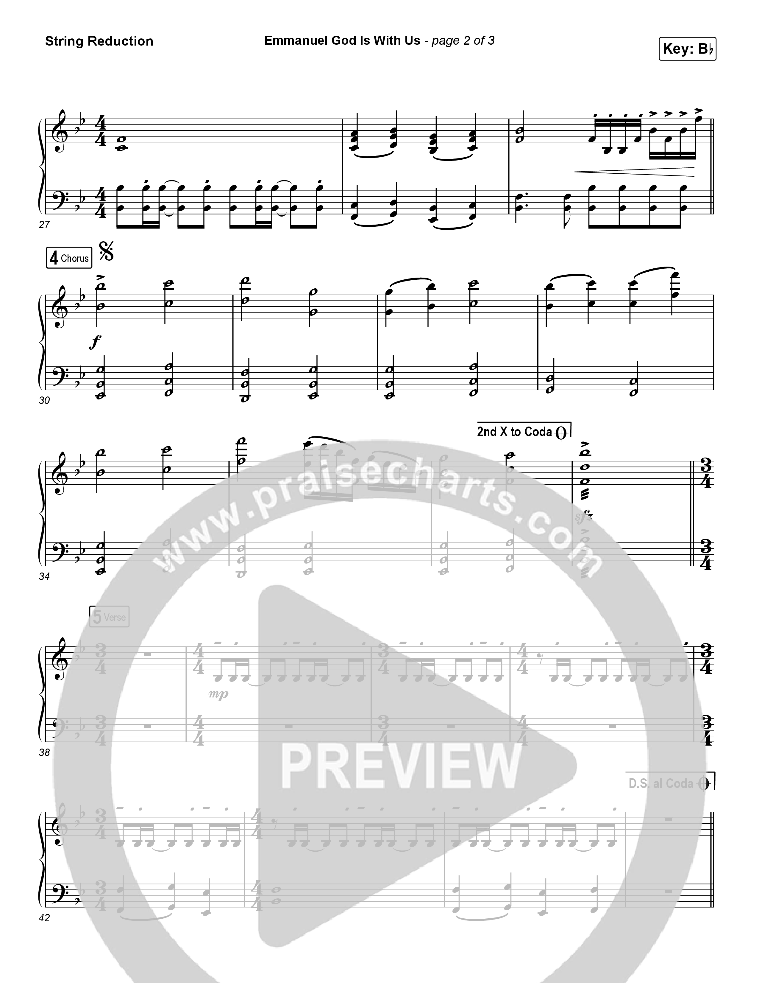 Emmanuel God With Us (Choral Anthem SATB) String Reduction (Chris Tomlin / Arr. Luke Gambill)