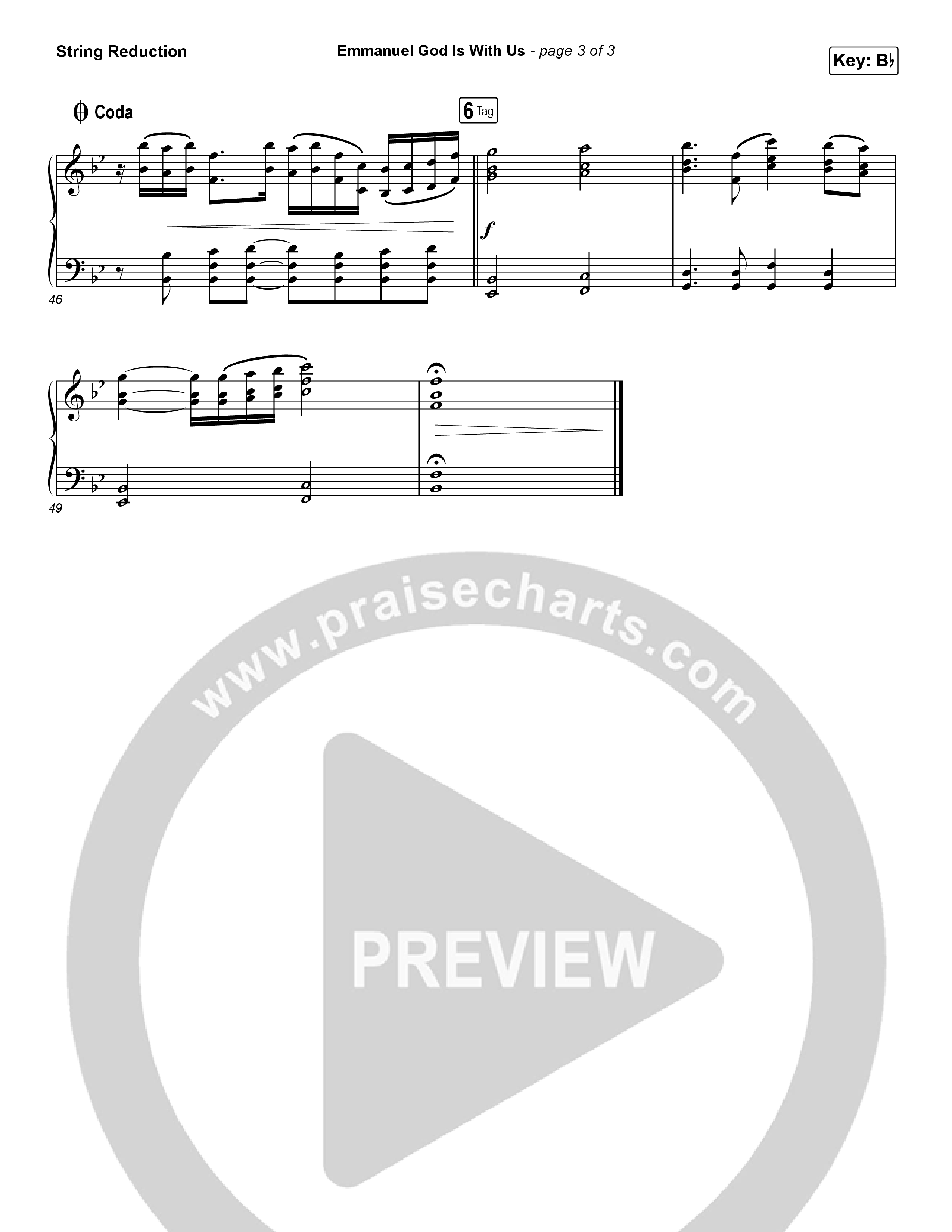 Emmanuel God With Us (Choral Anthem SATB) String Reduction (Chris Tomlin / Arr. Luke Gambill)