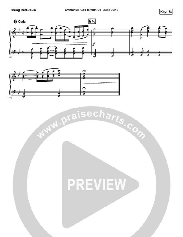 Emmanuel God With Us (Choral Anthem SATB) String Reduction (Chris Tomlin / Arr. Luke Gambill)