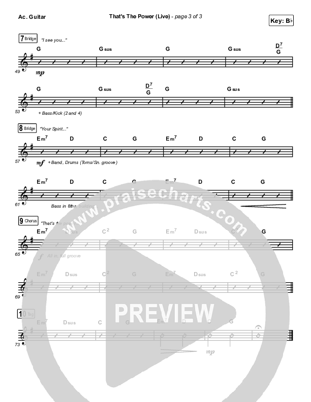 That's The Power (Live) Acoustic Guitar (Hillsong Worship)