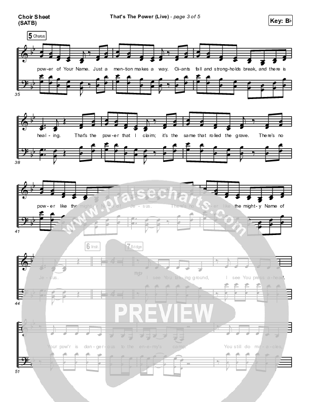 That's The Power (Live) Choir Vocals (SATB) (Hillsong Worship)