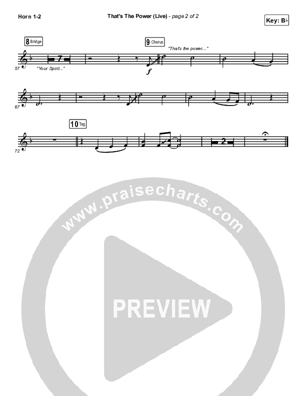 That's The Power (Live) French Horn 1/2 (Hillsong Worship)