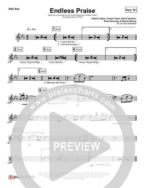 Endless Praise Alto Sax (Charity Gayle)