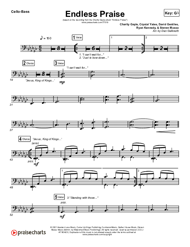 Endless Praise Cello/Bass (Charity Gayle)