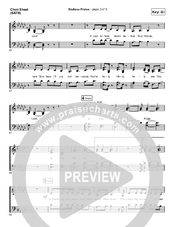 Endless Praise Choir Sheet (SATB) (Charity Gayle)