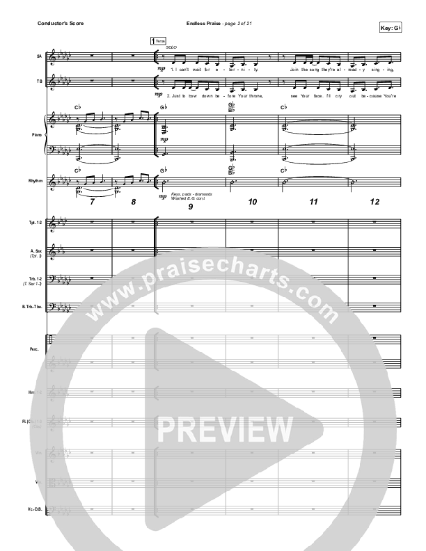 Endless Praise Conductor's Score (Charity Gayle)