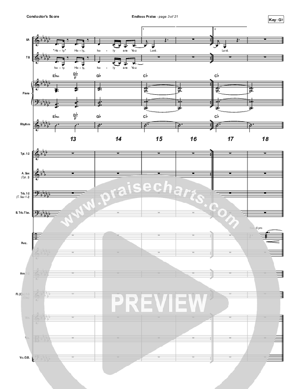 Endless Praise Conductor's Score (Charity Gayle)