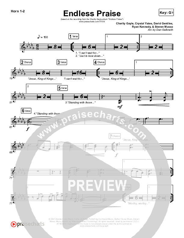 Endless Praise French Horn 1,2 (Charity Gayle)