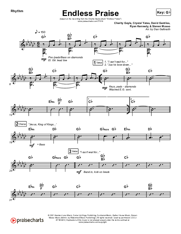 Endless Praise Rhythm Chart (Charity Gayle)