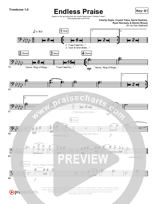 Endless Praise Trombone 1,2 (Charity Gayle)