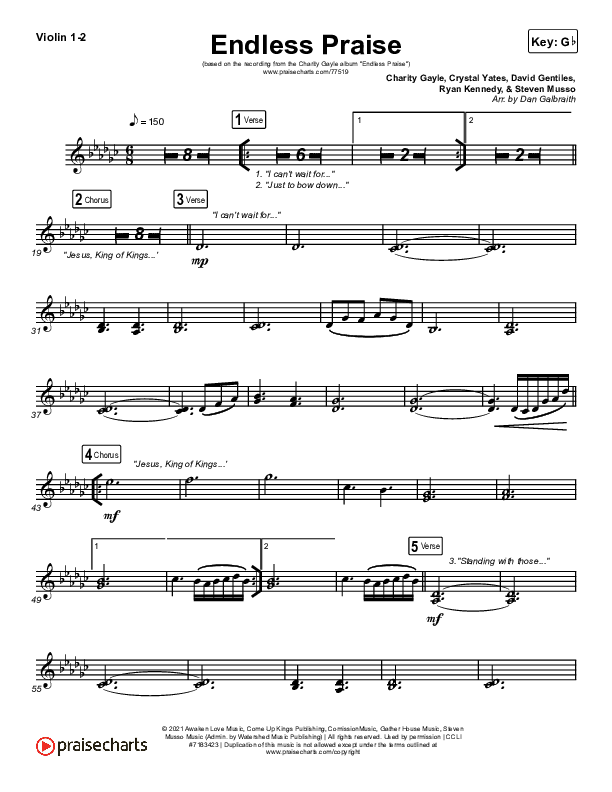 Endless Praise Violin 1,2 (Charity Gayle)