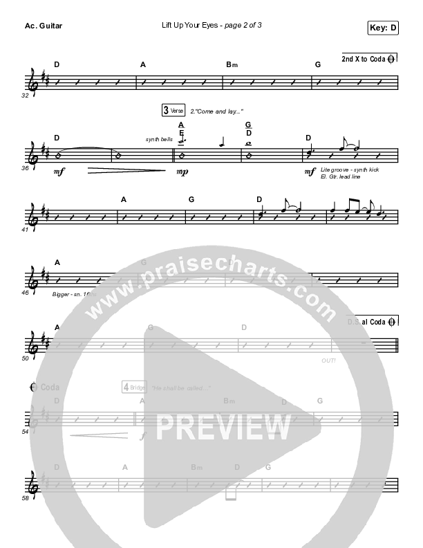 Lift Up Your Eyes Acoustic Guitar (Danny Gokey)