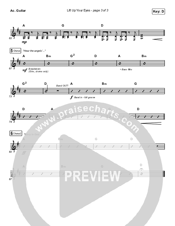 Lift Up Your Eyes Acoustic Guitar (Danny Gokey)