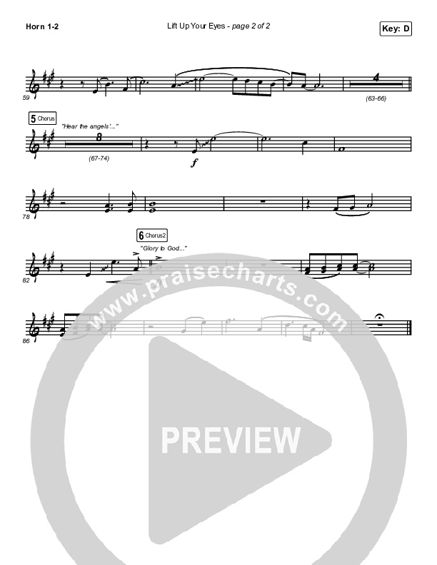 Lift Up Your Eyes French Horn 1/2 (Danny Gokey)