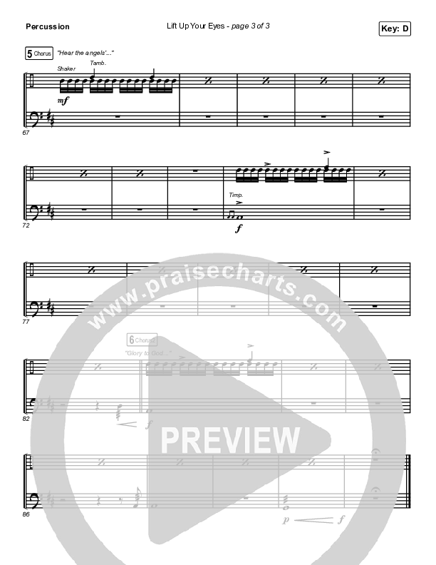 Lift Up Your Eyes Percussion (Danny Gokey)