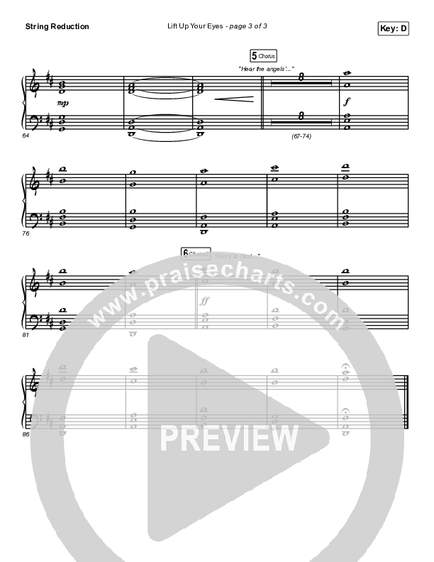 Lift Up Your Eyes String Reduction (Danny Gokey)