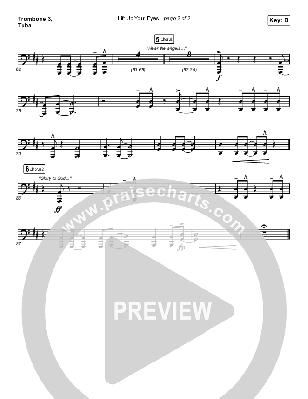 Lift Up Your Eyes Trombone 3/Tuba (Danny Gokey)