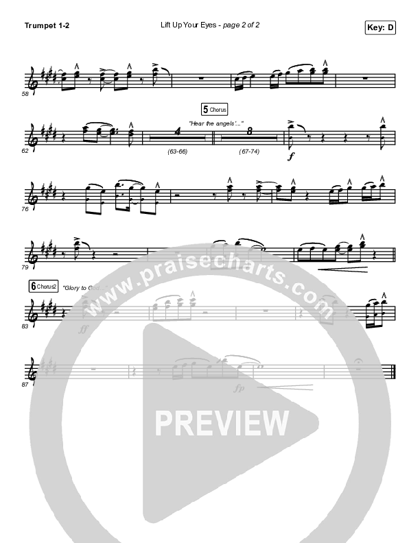 Lift Up Your Eyes Trumpet 1,2 (Danny Gokey)