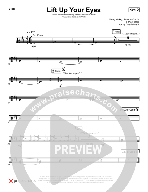 Lift Up Your Eyes Viola (Danny Gokey)