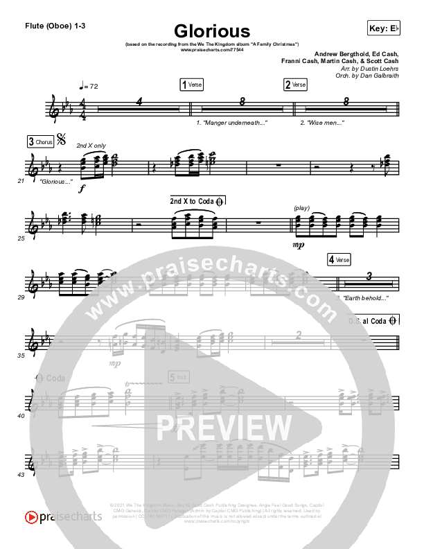 Glorious Flute/Oboe 1/2/3 (We The Kingdom)