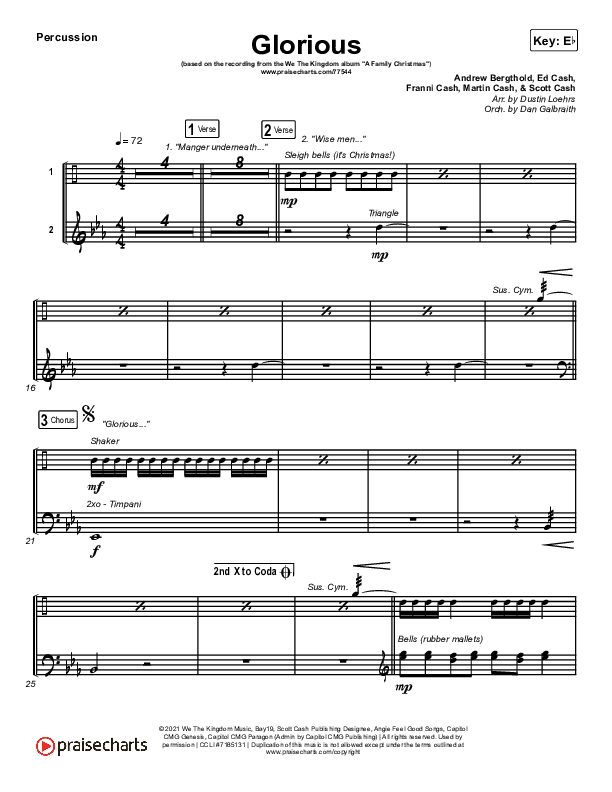 Glorious Percussion (We The Kingdom)