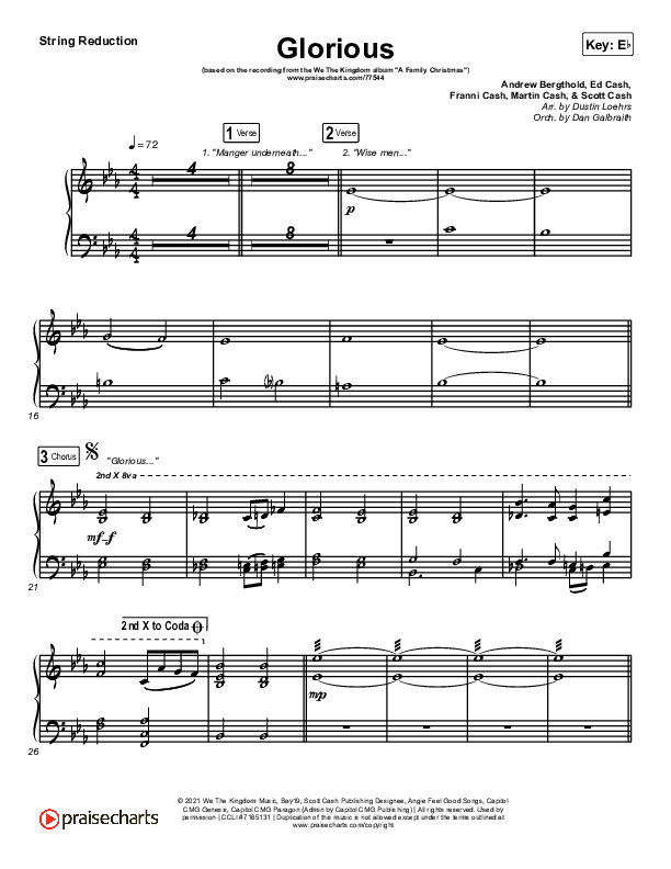 Glorious String Reduction (We The Kingdom)