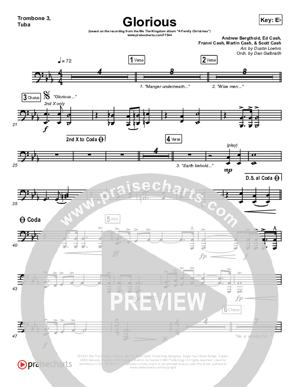 Glorious Trombone 3/Tuba (We The Kingdom)