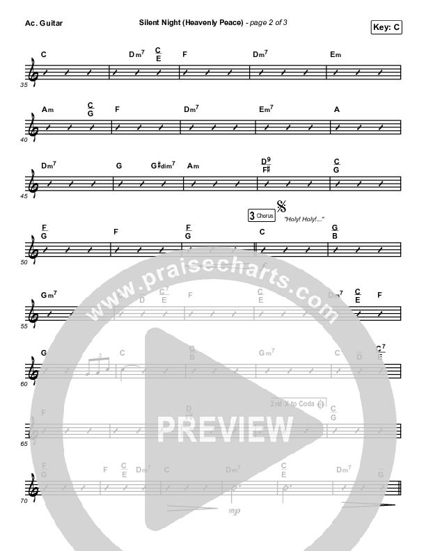 Silent Night (Heavenly Peace) Acoustic Guitar (We The Kingdom / Dante Bowe / Maverick City Music)