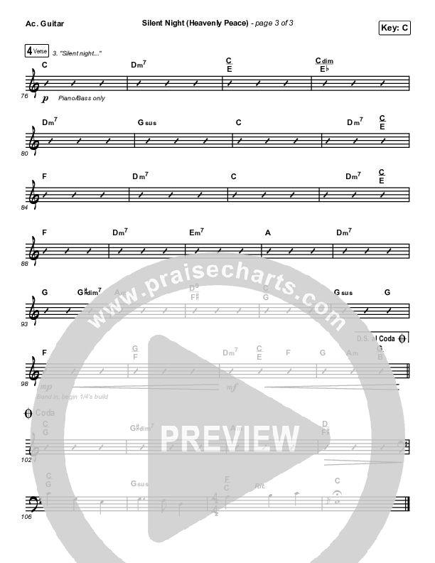 Silent Night (Heavenly Peace) Acoustic Guitar (We The Kingdom / Dante Bowe / Maverick City Music)