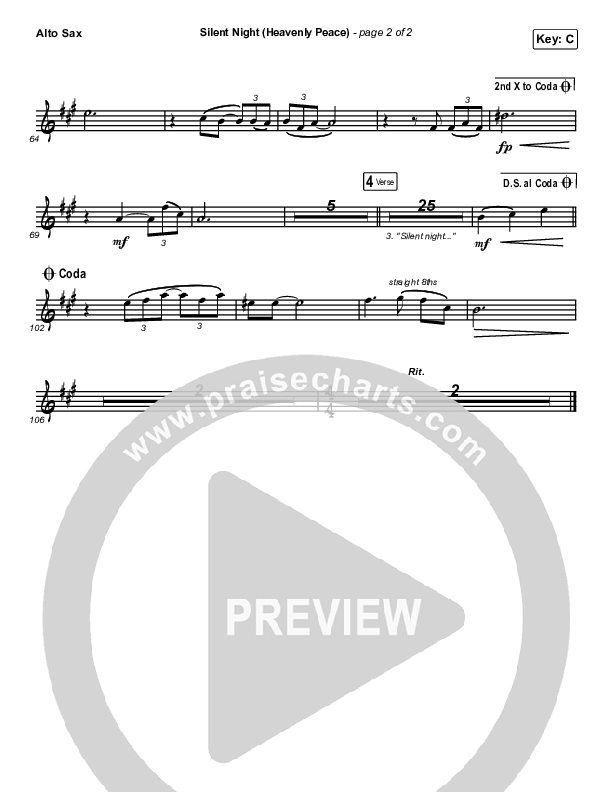 Silent Night (Heavenly Peace) Alto Sax (We The Kingdom / Dante Bowe / Maverick City Music)